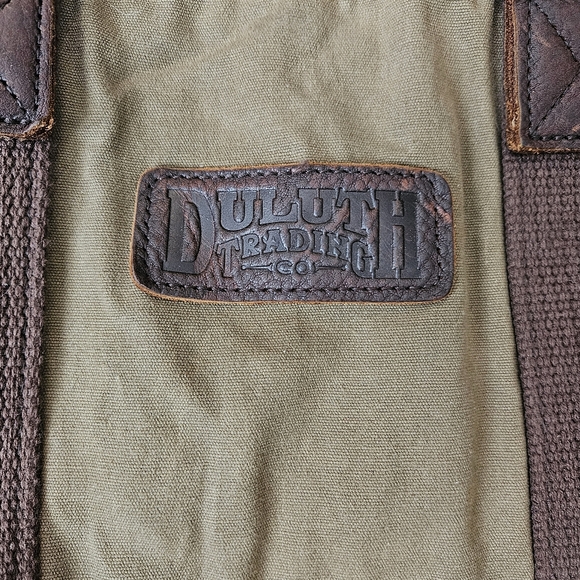 Duluth Tan Leather Canvas Bag - Picture 2 of 12